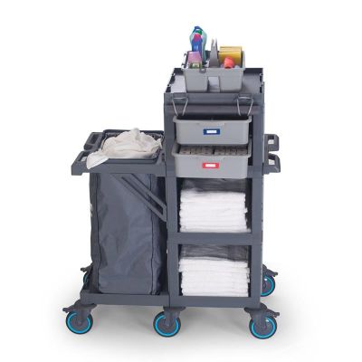 Fantom Procart 408 Напольная тележка с брезентовым ящиком и отсеком для мусора - Fantom