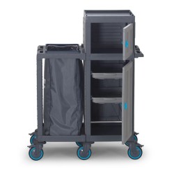 Fantom Procart 412 Floor Trolley with Cabinet, Garbage Compartment - Fantom