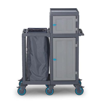 Fantom Procart 412 Floor Trolley with Cabinet, Garbage Compartment - Fantom