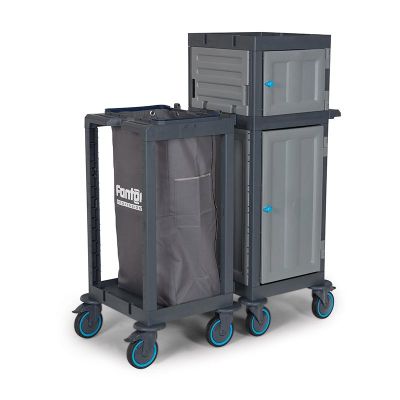 Fantom Procart 413SP Floor Trolley with Drawers and Cabinets, Garbage Compartment - Fantom