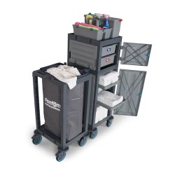 Fantom Procart 413SP Floor Trolley with Drawers and Cabinets, Garbage Compartment - 4