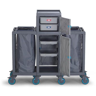 Fantom Procart 415 Drawer Floor Trolley with 2 Garbage Compartments - Fantom
