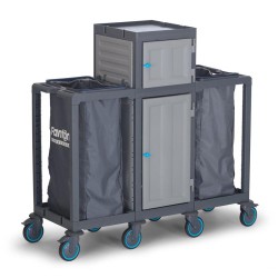 Fantom Procart 415 Drawer Floor Trolley with 2 Garbage Compartments - 3