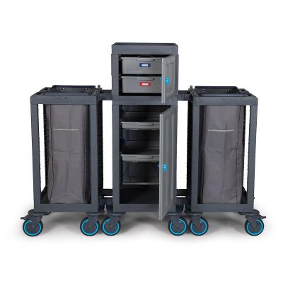 Fantom Procart 415SP Floor Trolley with Drawers, 2 Garbage Compartments - Fantom