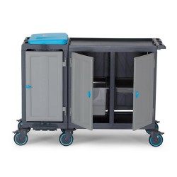 Fantom Procart 424 Floor Trolley with Cabinets, Garbage Compartment - 2