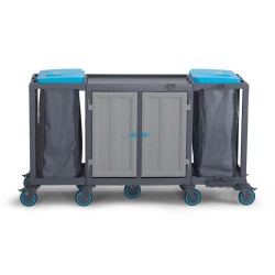 Fantom Procart 425 Floor Trolley with Drawer Bucket Set, 2 Garbage Compartments - 1