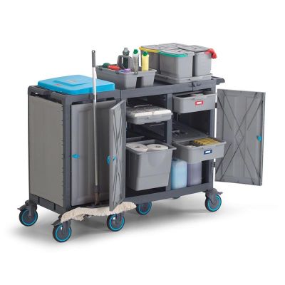 Fantom Procart 426 Drawer Accessory Floor Trolley with Garbage Compartment - Fantom