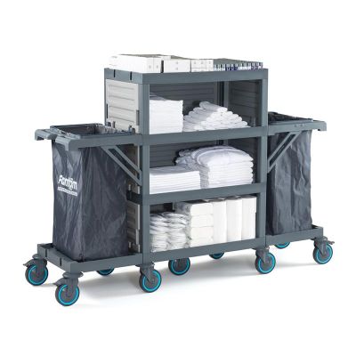 عربة أرضية Fantom Procart 430 ذات 3 طوابق مع حجرتين للقمامة - Fantom