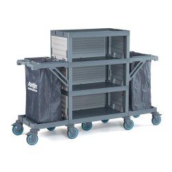 Fantom Procart 430 3 Storey Floor Trolley with 2 Garbage Compartments - Fantom (1)
