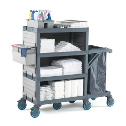 عربة أرضية Fantom Procart 431 ذات 3 طوابق مع حجرة قمامة - 3