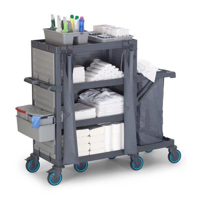 Fantom Procart 432 Tarpaulin Floor Trolley with Garbage Compartment - Fantom