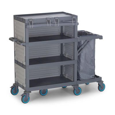 Fantom Procart 432 Tarpaulin Floor Trolley with Garbage Compartment - Fantom