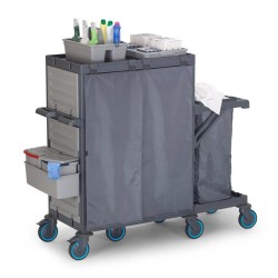 Fantom Procart 432 Tarpaulin Floor Trolley with Garbage Compartment - 4