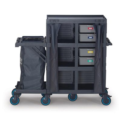 Fantom Procart 434 Drawer Canvas Floor Trolley with Garbage Compartment - Fantom