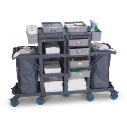 Fantom Procart 435 Drawer Canvas Floor Trolley with 2 Garbage Compartments - 4