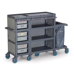 Fantom Procart 437 عربة أرضية قماشية ذات أدراج قماشية مع حجرة قمامة - 2