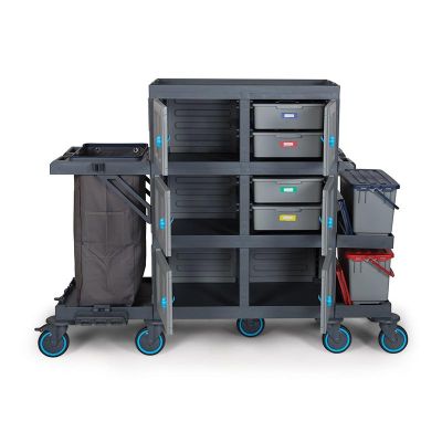 Fantom Procart 439 Floor Trolley with Drawer Bucket Set, Garbage Compartment - Fantom