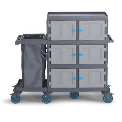 Fantom Procart 450 Floor Trolley with Cabinets, Garbage Compartment - Fantom