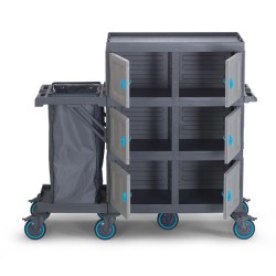 Fantom Procart 450 Floor Trolley with Cabinets, Garbage Compartment - Fantom (1)