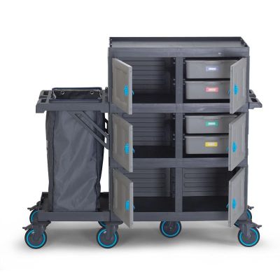 Fantom Procart 451 Floor Trolley with Cabinet Drawers, Garbage Compartment - Fantom