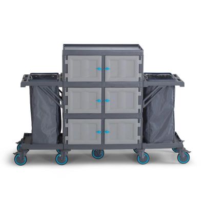 عربة أرضية Fantom Procart 453 مع خزانة ذات أدراج، 2 حجرة قمامة - Fantom