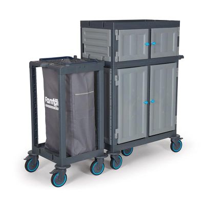 Fantom Procart 461SP Floor Trolley with Drawer Cabinet, Garbage Compartment - Fantom