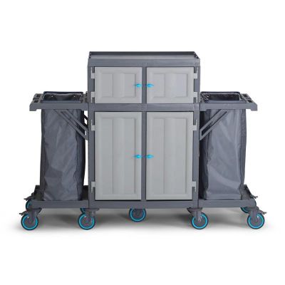 Fantom Procart 462 Floor Trolley with Cabinet, 2 Garbage Compartments - Fantom