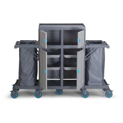 Fantom Procart 462 Floor Trolley with Cabinet, 2 Garbage Compartments - Fantom
