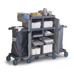 Fantom Procart 462 Floor Trolley with Cabinet, 2 Garbage Compartments - 3