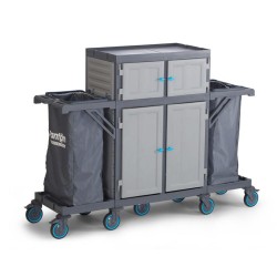 Fantom Procart 462 Floor Trolley with Cabinet, 2 Garbage Compartments - 4