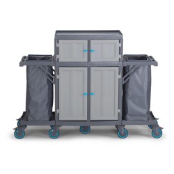 Fantom Procart 463 Floor Trolley with Cupboard, 2 Garbage Compartments - Fantom