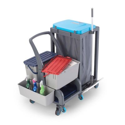 عربة التنظيف Fantom Procart 73002 مع مجموعة ملحقاتها، حجرة القمامة - Fantom