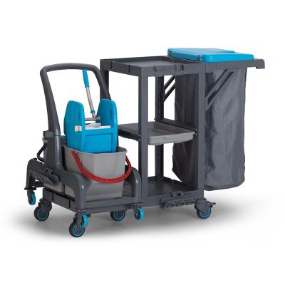 Fantom Procart 73101 Ayrılabilr Aksesuar Takımlı Temizlik Arabası, Çöp Bölmeli - 1