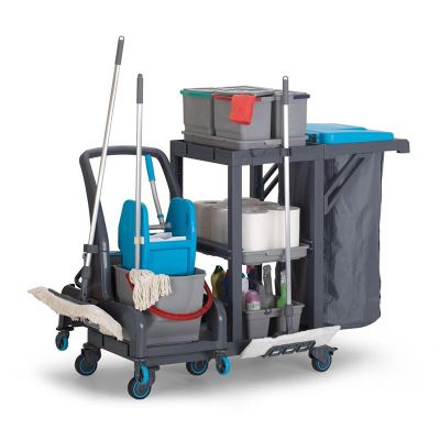 Fantom Procart 73101 Ayrılabilr Aksesuar Takımlı Temizlik Arabası, Çöp Bölmeli - 4