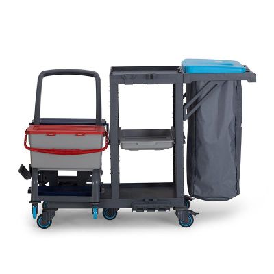 Fantom Procart 73102 Ayrılabilr Aksesuar Takımlı Temizlik Arabası, Çöp Bölmeli - 1