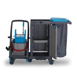 Fantom Procart 73121 عربة تنظيف قابلة للفصل مع خزانة، دلو كبس - 1