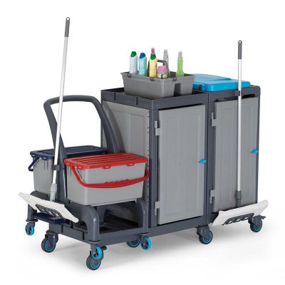 عربة التنظيف Fantom Procart 73132 عربة تنظيف مع مجموعة ملحقات قابلة للفصل، حجرة قمامة - Fantom