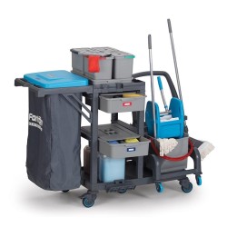 Fantom Procart 73141 2 Aksesuar Takımlı Temizlik Arabası, Çöp Bölmeli - Fantom (1)