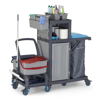 Fantom Procart 73202 Cabinet Cleaning Trolley with Garbage Compartment - Fantom