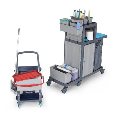 Fantom Procart 73202 Dolaplı Temizlik Arabası, Çöp Bölmeli - 4