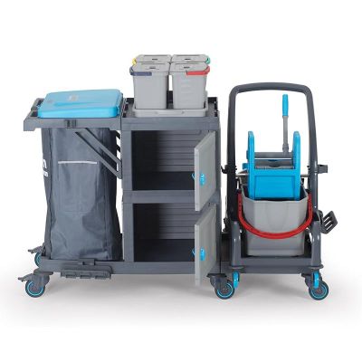 Fantom Procart 73331 Ayrılabilir Aksesuar Takımlı Temizlik Arabası, Çöp Bölmeli - 1