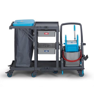 Fantom Procart 73401 Çekmeceli Ayrılabilir Temizlik Arabası, Çöp Bölmeli - 1