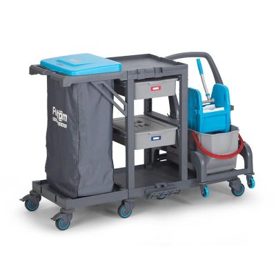 Fantom Procart 73401 Çekmeceli Ayrılabilir Temizlik Arabası, Çöp Bölmeli - 2