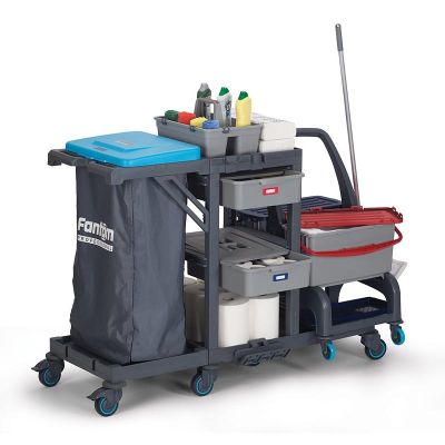 Fantom Procart 73402 Detachable Cleaning Trolley with Drawers, Garbage Compartment - Fantom