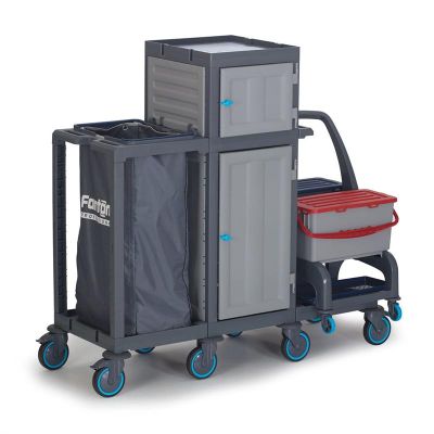 Fantom Procart 74132 Detachable Floor Trolley with Drawers and Cabinets, Garbage Compartment - Fantom