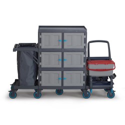 Fantom Procart 74502 Detachable Floor Trolley with Cabinet, Garbage Compartment - 1