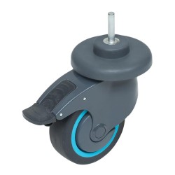 Fantom Procart TPF 512T Комплект пластиковых колес с тормозом и бампером, 100 мм - 2