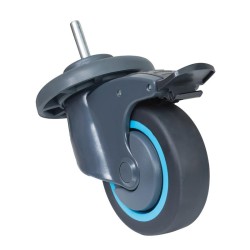 Fantom Procart TPF 512T Комплект пластиковых колес с тормозом и бампером, 100 мм - 3