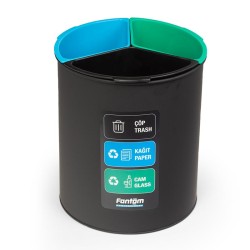 Fantom Roomcycle 31 Paper and Glass Waste Bin, 3x4 L - Fantom