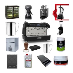 Fiamma Compass 2 Double Boiler Espresso Kahve Makinesi, 250 m2 Kafe için 15 Parça Set, Bar Blender Hediyeli - 1